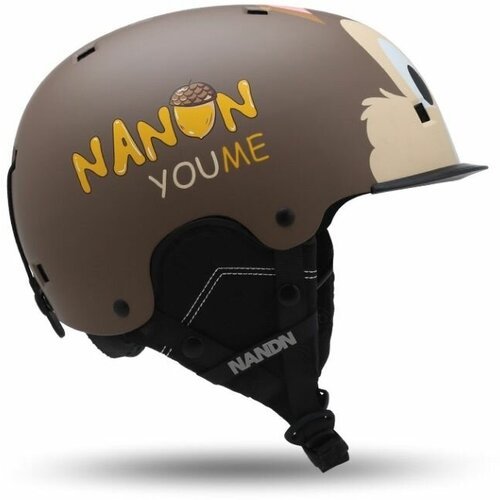 Шлем горнолыжный детский NANDN NT635A BROWN Бурундук