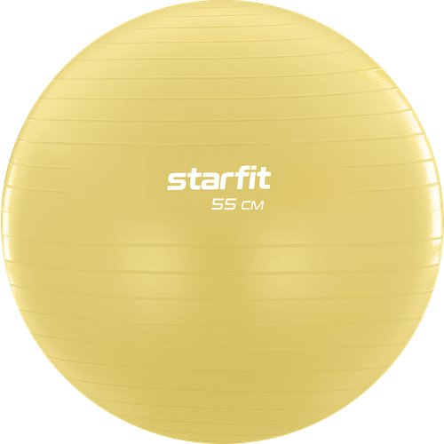 Фитбол Starfit Gb-108 антивзрыв, 900 гр, желтый пастель, 55 см