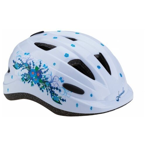 Шлем велосипедный Vinca sport VSH 7, детский, с регулировкой, белый, рисунок - 'лаванда', индивидуальная упаковка (Размер: S (52-56см))
