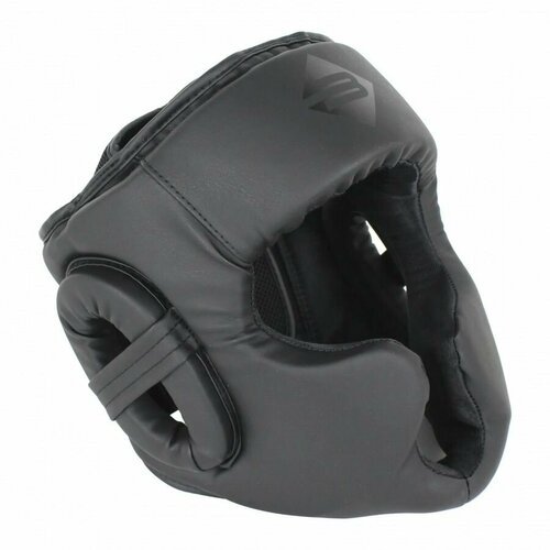 Боксерский шлем full face, фул фейс с защитой скул и подбородка BoyBo Атака (BH80) - Черный (S/M)