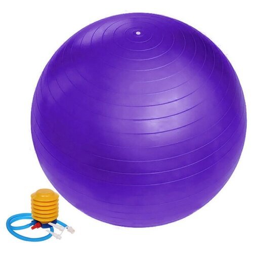 Мяч для фитнеса Sportage 65 см 800гр с насосом, фиолетовый