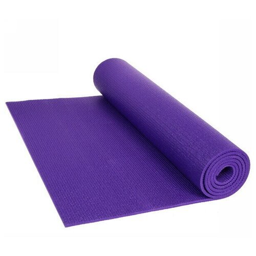 Коврик для йоги 6 мм 61х173 см 'Однотонный', фиолетовый