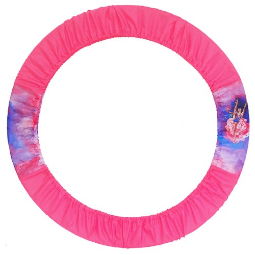 Чехол для гимнастического обруча размер XL (75-90см) розовый/фиолетовый