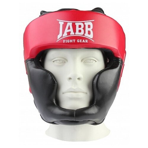 Шлем бокс.(иск. кожа) Jabb JE-2090 черный/красный XL
