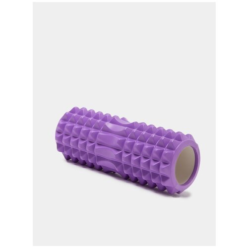 Массажный ролл для МФР, йоги и фитнесса. Фиолетовый. 33*14 см