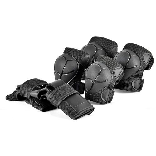 Комплект защиты для катания на роликах YD-0093, черный, р. S