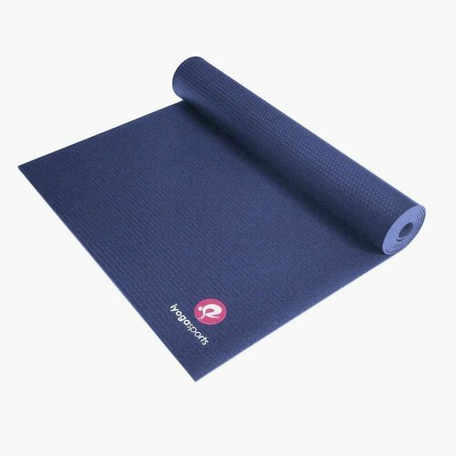 Коврик для йоги iyogasports Pro Travel, 183*61*0,2 см, синий, прочный, нескользящий