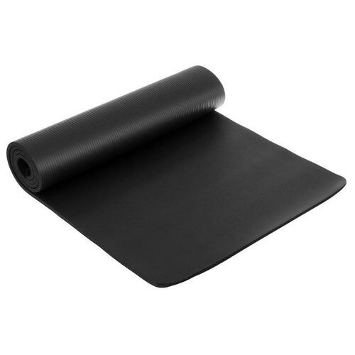 Коврик для йоги ТероПром 4465989 183 × 61 × 1 см, цвет чёрный