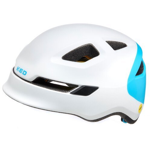 Детский велосипедный шлем KED POP White Blue, размер M