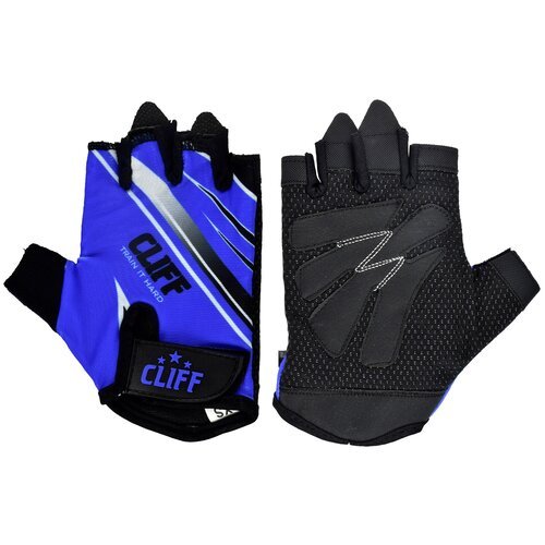 Перчатки для фитнеса CLIFF FG-007, синие, р.2XS