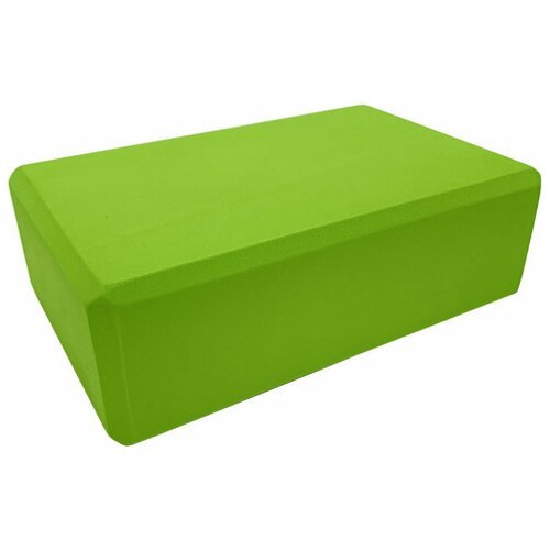 BE100-5 Йога блок полумягкий (зеленый) 223х150х76мм, из вспененного ЭВА (A25572)