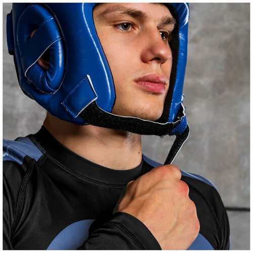 Шлем боксёрский FIGHT EMPIRE, AMATEUR, размер M, цвет синий