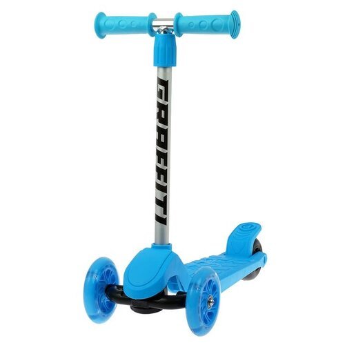 Детский 3-колесный городской самокат GRAFFITI 4636089, голубой