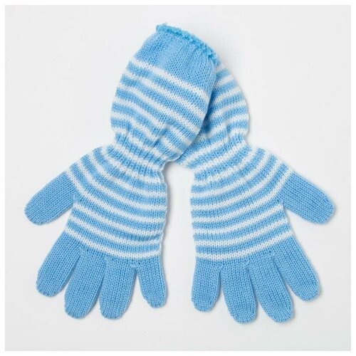 Снежань Перчатки для девочки, цвет голубой, размер 16
