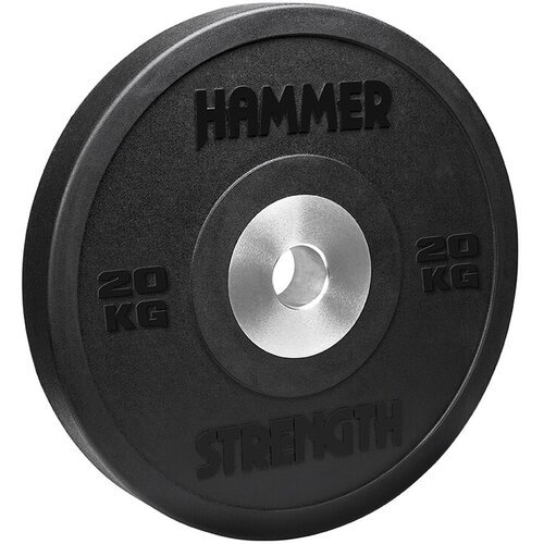 Диск обрезиненный бампированный Hammer Strength, 20 кг