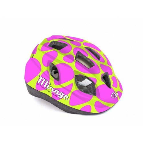 Шлем Author Mirage 195 INMOLD детский, с сеточкой, 12 отверстий розово-желтый 48-54см 8-9089969