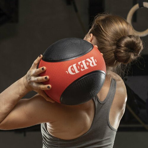 Медицинский резиновый мяч медбол для фитнеса RED Skill, 1 кг