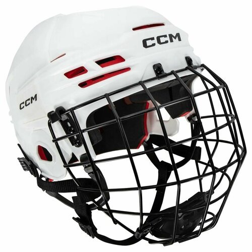 Шлем CCM Tacks 70 SR для хоккея, белый, размер L, взрослый