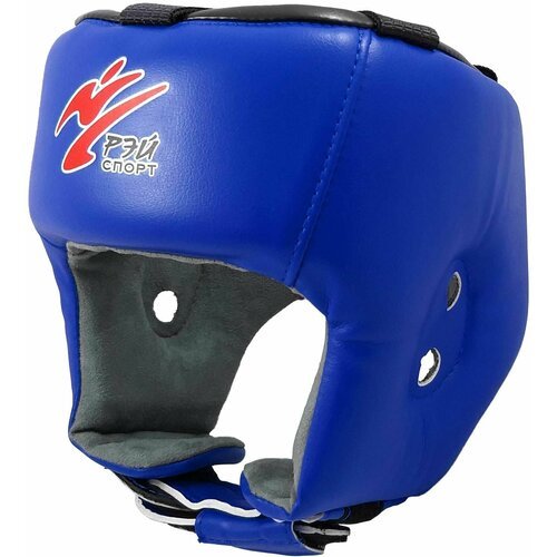 Ш2LИВ Шлем для единоборств БОЕЦ-1, иск. кожа, р. L (цвет синий)