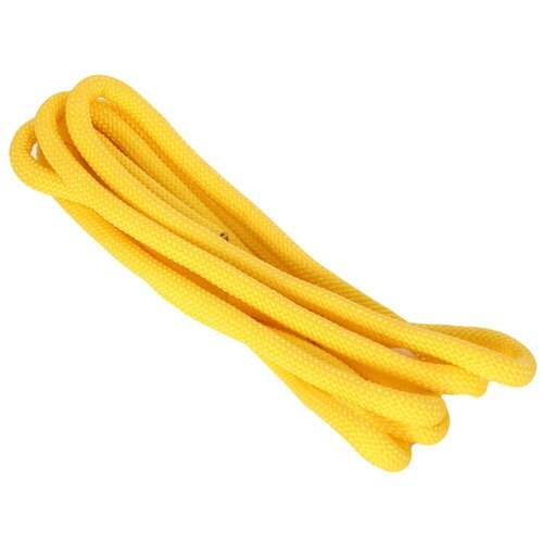 Скакалка гимнастическая утяжеленная ReCord плетенная однотонная, цвет желтый, 3м, полиамидная