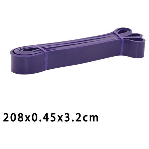 Эспандер резиновая петля для фитнеса фиолетовая, 22,6-34 кг