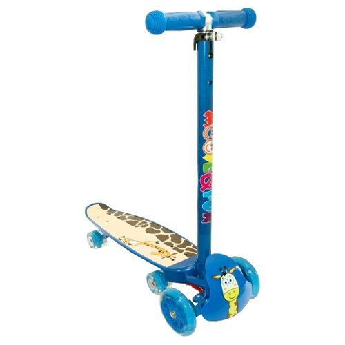 Детский 4-колесный городской самокат Moove&Fun HYBRID, синий