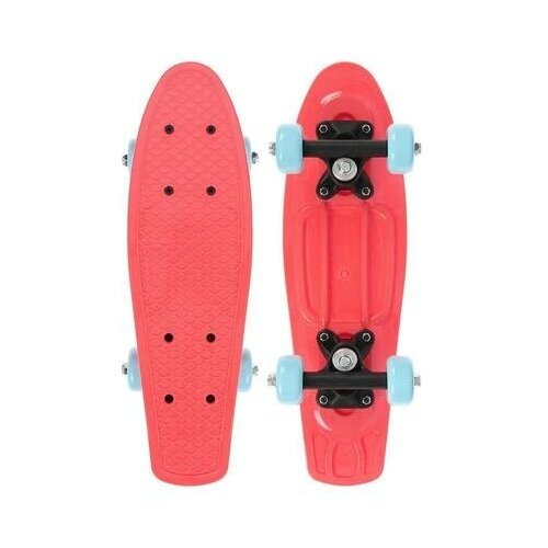 Скейтборд 42х12см, колеса PVC 50мм, пластиковая подвеска, цвет оранжевый