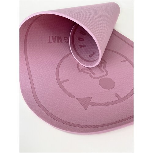Коврик для йоги, фитнеса и прыжков на скакалке HOLOVIT, 8 мм, розовый