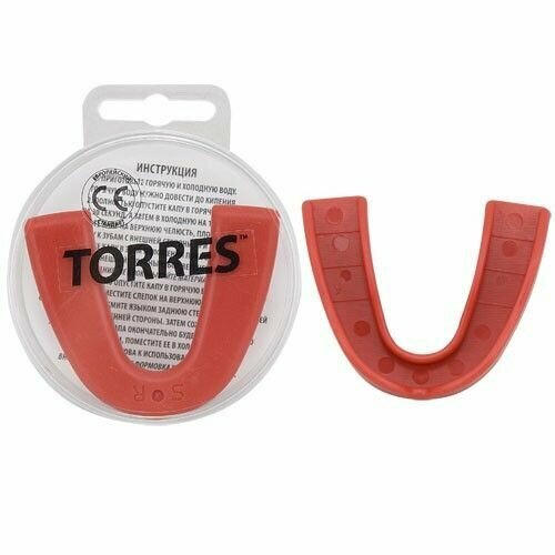 Капа боксерская TORRES PRL1021RD, термопластичная, красный