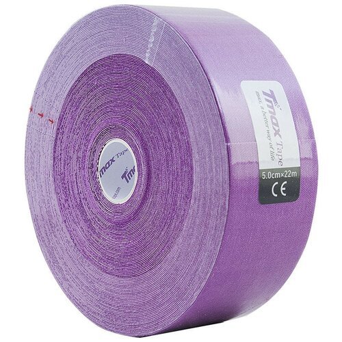 Тейп кинезиологический Tmax 22m Extra Sticky Lavender (5 см x 22 м), арт. 423297, фиолетовый