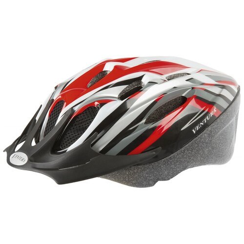 Шлем 5-731035 с сеточкой 11 отверстий, 58-61см черно-красно-белый M-WAVE ACTIVE