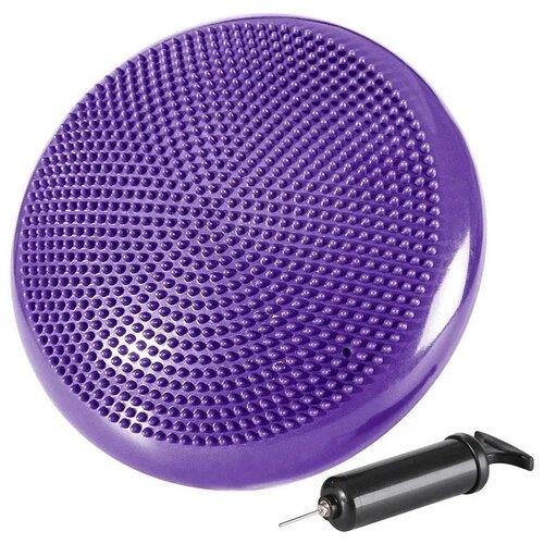 Массажная балансировочная подушка (полусфера) с насосом (33 см, фиолетовый)