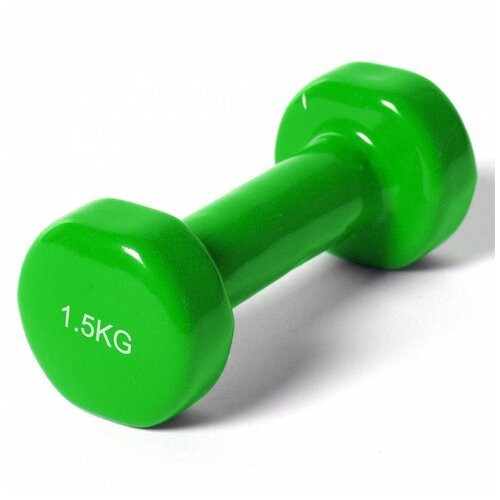 B35015 Гантель виниловая 'York' 1.5 кг (зеленая)