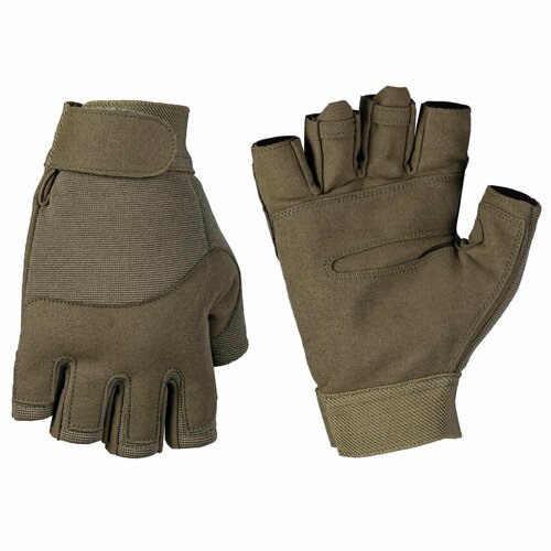 Тактические перчатки Mil-Tec Gloves Half Finger Army olive