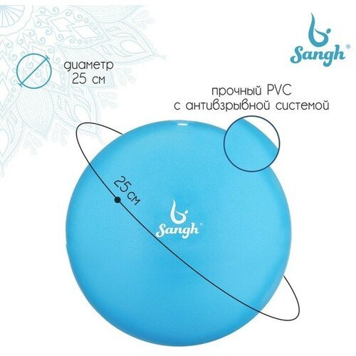 Sangh Мяч для йоги Sangh, d=25 см, 100 г, цвет синий