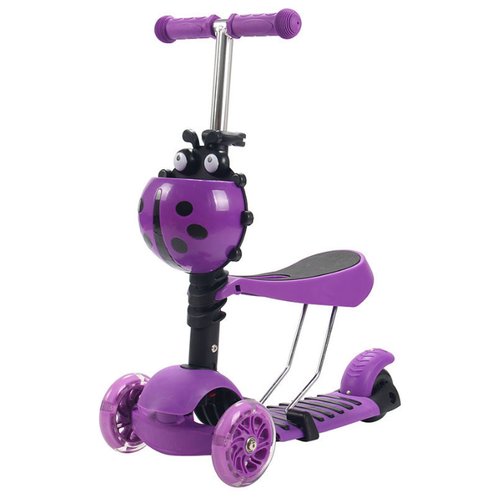 Детский 3-колесный самокат TRIX CORUS, фиолетовый
