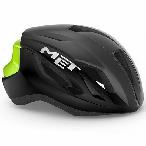 Велошлем Met Strale Road Cycling Helmet 2022 (3HM107), цвет Чёрный/Жёлтый, размер шлема L (59-62 см)