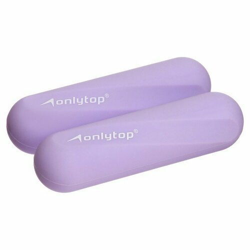 Гантели ONLYTOP для универсального отягощения, 2 шт, 0,5 кг, цвет фиолетовый