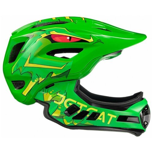 Шлем - JETCAT - Raptor SE - размер 'S' (48-53см) - Green Dragon - FullFace - защитный - велосипедный - велошлем - детский