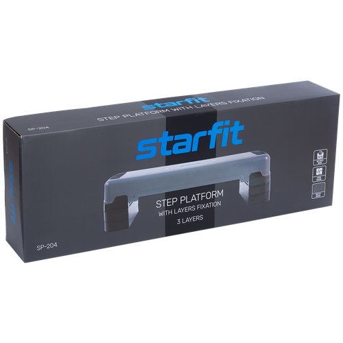 Степ-платформа Starfit SP-204 90х32х25 см серый/черный