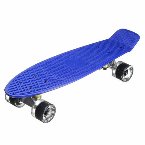 Пенниборд / Скейтборд детский, 56 х 15 см, синий, со светящимися колесами
