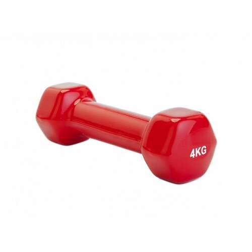 Гантель обрезиненная «Ironman» 4 кг (80165, красный, 20 х 8 х 7, металл, резина)