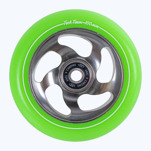 Колеса для трюкового самоката Tech Team X-treme 100*24 mm Curved S24 (2шт.) - Зеленый