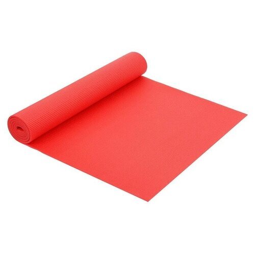 Коврик для йоги 173 х 61 х 0,6 см, цвет красный (1 шт.)