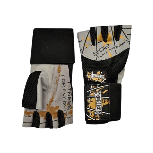 Перчатки спортивные для фитнеса/Перчатки для тяжёлой атлетики/Перчатки кожаные 'SPRINTER'. Размер: XL. Цвет: серый.