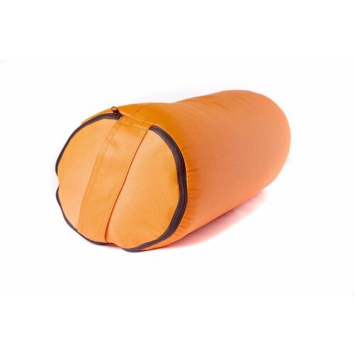 Болстер, валик для йоги из гречихи 70 см (оранжевый)