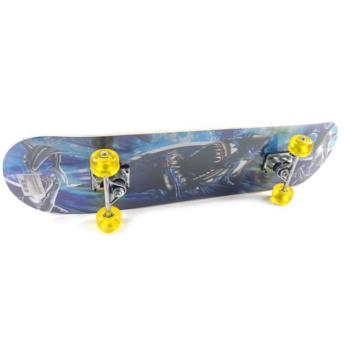 Скейтборд деревянный 79*20 см-синий с антискользящим покрытием
