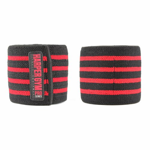Бинт коленный 2 шт. Harper Gym Pro Series JE-2676 черный/красный