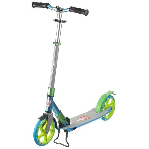 Детский 2-колесный городской самокат ORZ 200-200, зеленый/голубой