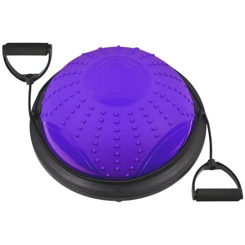Полусфера для фитнеса массажная (мяч Босу) 45см, фиолетовая